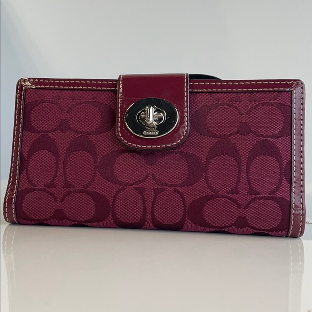 Coach Wine Colored Wallet